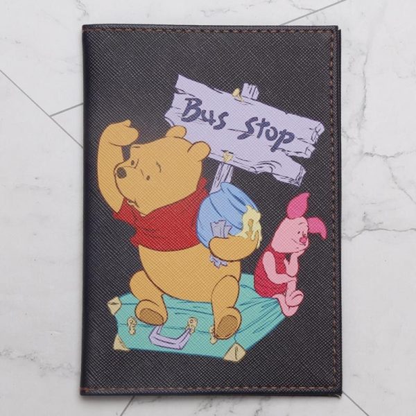 Cartoon Travel Accessories Disney Mickey Princess Passport Holder PU Leather Women Travel Passport Cover Case Card 1 - Passport Cover