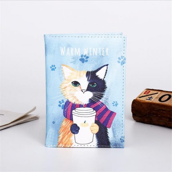 Cute Cartoon Animal Cat Travel Passport Cover Passport Credit Card Holder Case PU Leather Business Card 2.jpg 640x640 2 - Passport Cover
