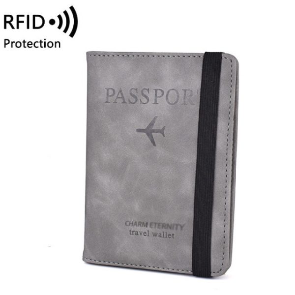 Elastic Band Leather Passport Cover RFID Blocking For Cards Travel Passport Holder Wallet Document Organizer Case 2.jpg 640x640 2 - Passport Cover