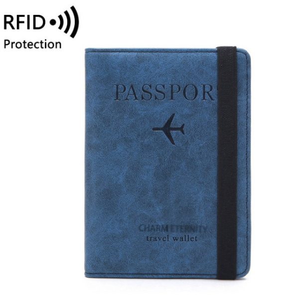 Elastic Band Leather Passport Cover RFID Blocking For Cards Travel Passport Holder Wallet Document Organizer Case 4.jpg 640x640 4 - Passport Cover