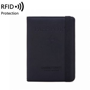 Elastic Band Leather Passport Cover RFID Blocking For Cards Travel Passport Holder Wallet Document Organizer Case.jpg 640x640 - Passport Cover