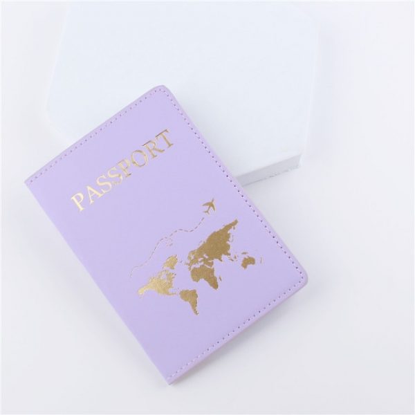 New Map Couple Passport Cover Letter Women Men Travel Wedding Passport Cover Holder Travel Case - Passport Cover