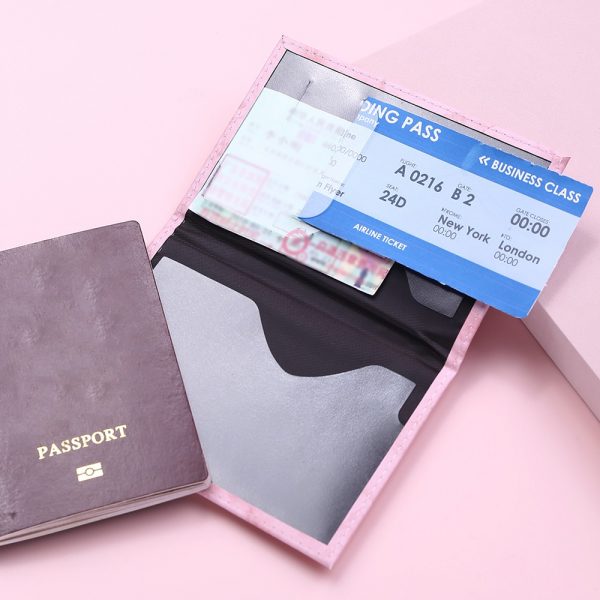 New Women Cute Leather Passport Cover Air tickets For Cards Travel Passport Holder Wallet Case 4 - Passport Cover